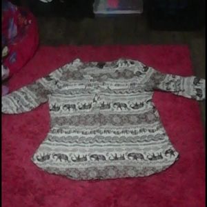 Elephant button up shirt